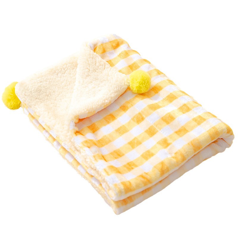 宠物毛毯加厚保暖猫垫子格子地毯法兰绒小型犬被子狗狗垫子猫用品图5