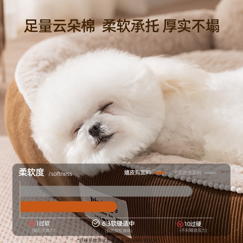 跨境新款狗窝秋冬季泰迪比熊小型犬宠物沙发窝狗狗垫子猫窝宠物窝图2