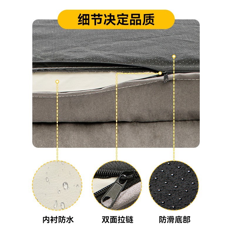 外贸欧美单宠物狗窝猫窝狗床狗垫子沙发科技麻纱四季通用凉感透气图2