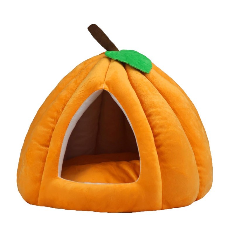 新款猫窝狗窝秋冬季半封闭式南瓜窝猫咪窝保暖加厚宠物窝狗床图4
