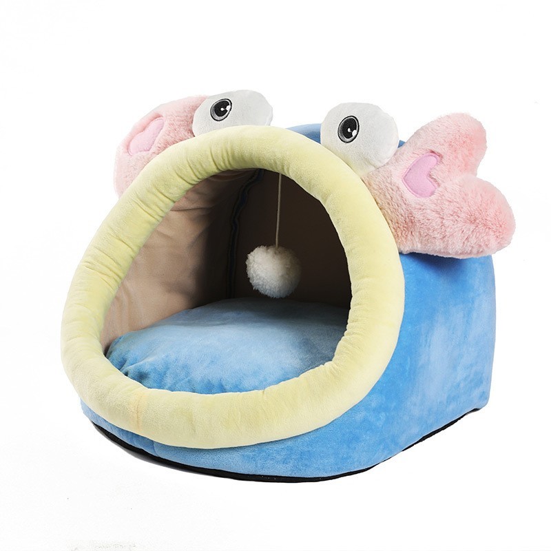 可爱网红款猫屋四季通用半封闭猫房子宠物窝可拆洗猫咪窝厂家定制图5