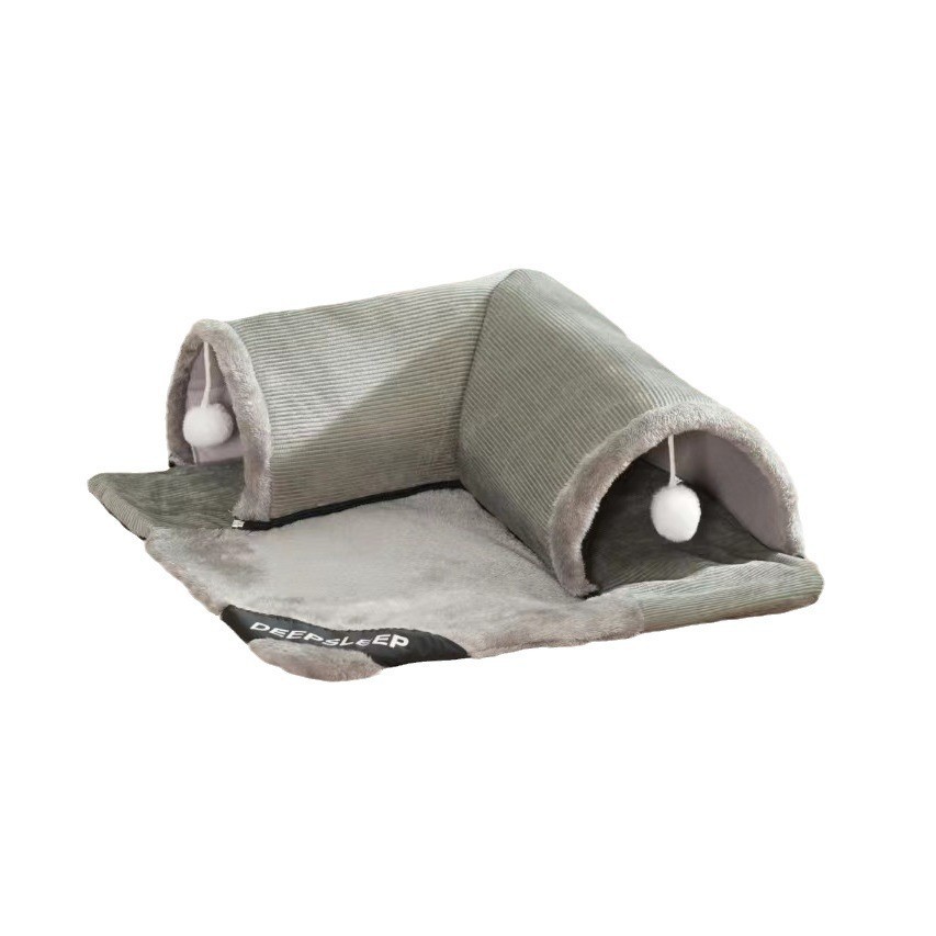 秋冬猫咪趣味玩睡一体隧道猫窝毛毛钻地龙玩具保暖加厚宠物窝用品图5