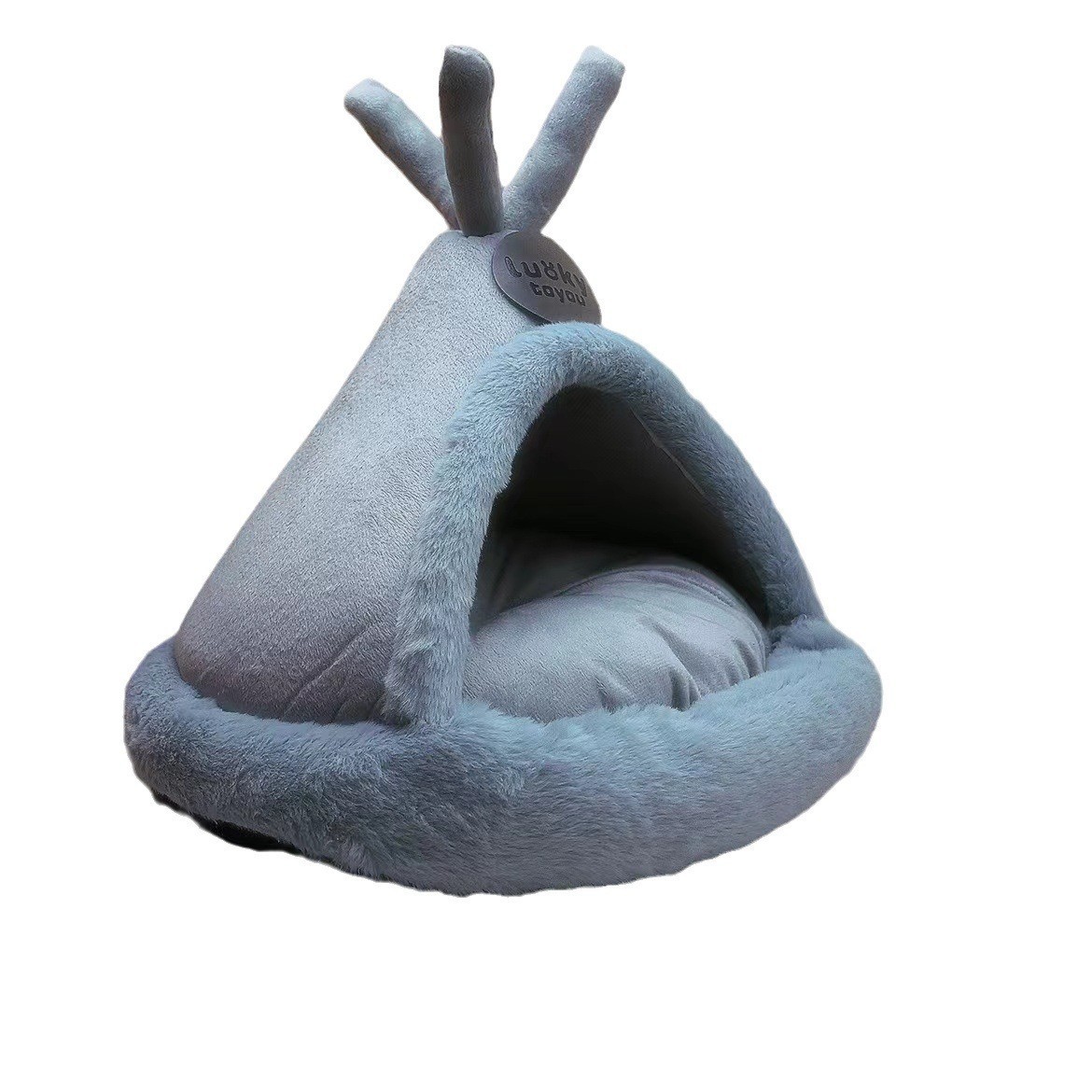 爆款秋冬猫咪狗狗蒙古包造型帐篷圣诞麋鹿宠物猫狗窝跨境外贸新品图5