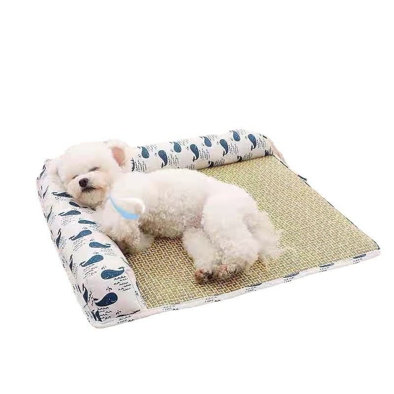 狗狗垫子凉席夏季藤编草席大号狗窝夏天睡垫泰迪比熊宠物四季通用图5