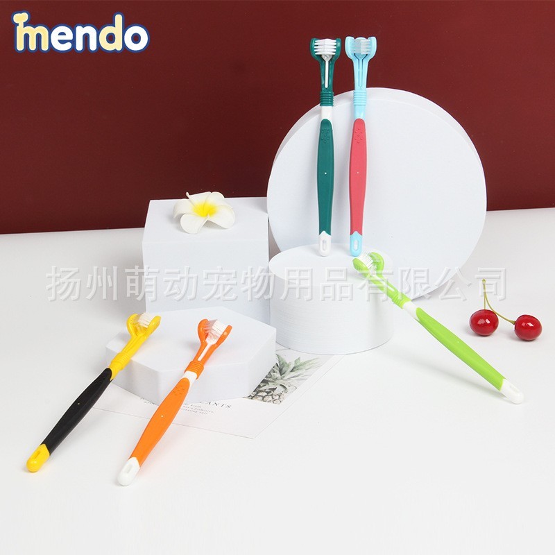 宠物牙刷口腔清洁狗牙刷猫牙刷狗狗牙刷三头三面牙刷图2