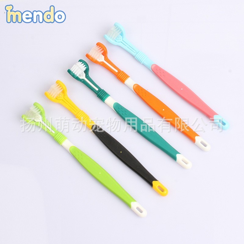 宠物牙刷口腔清洁狗牙刷猫牙刷狗狗牙刷三头三面牙刷图3