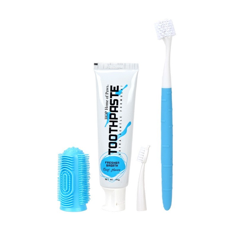 宠物牙刷狗狗空腔清洁用品猫咪牙齿清理手指牙刷牙膏一次性套装图2