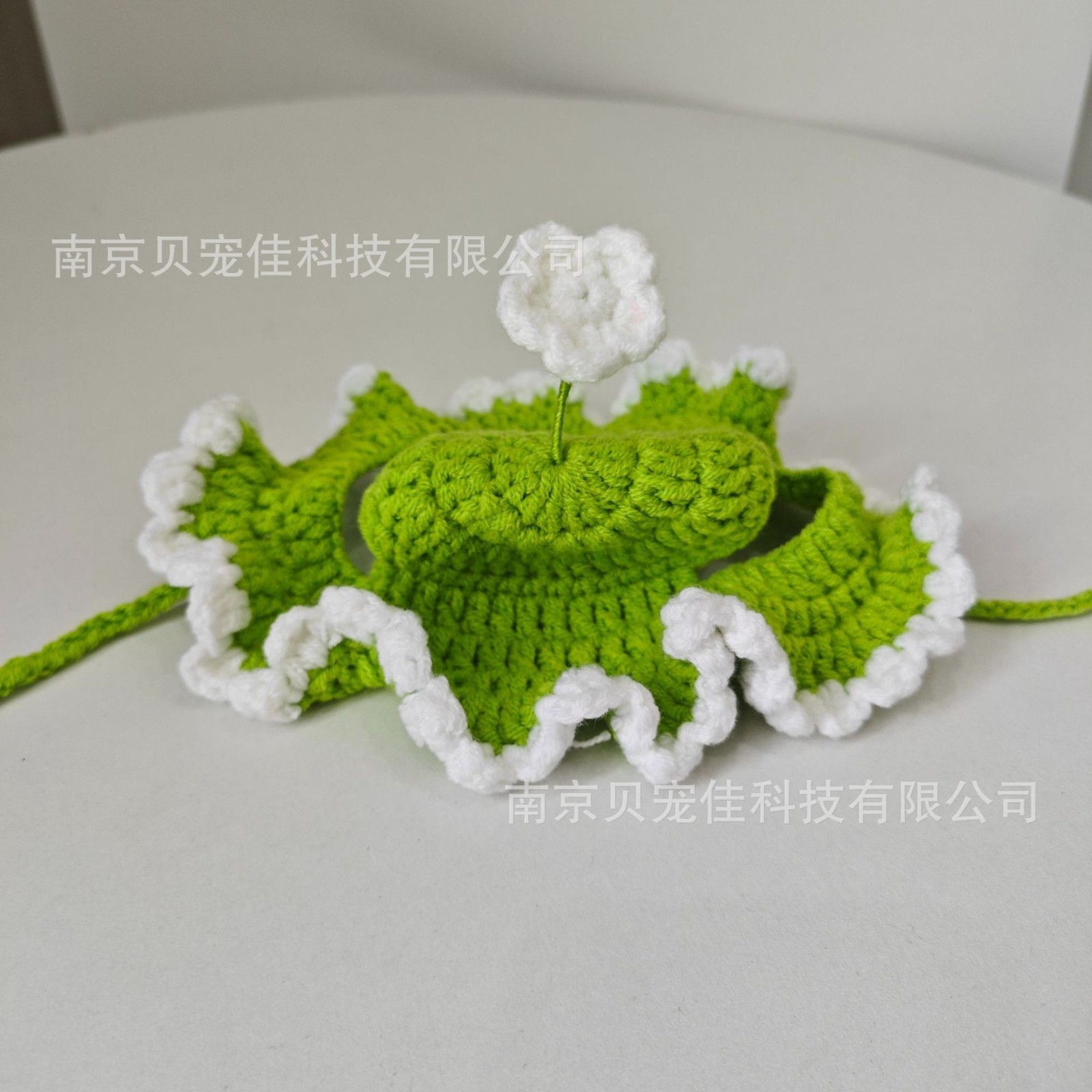 跨境热卖宠物猫咪帽子春田花花可爱头套狗狗头饰手工编织装饰品图5