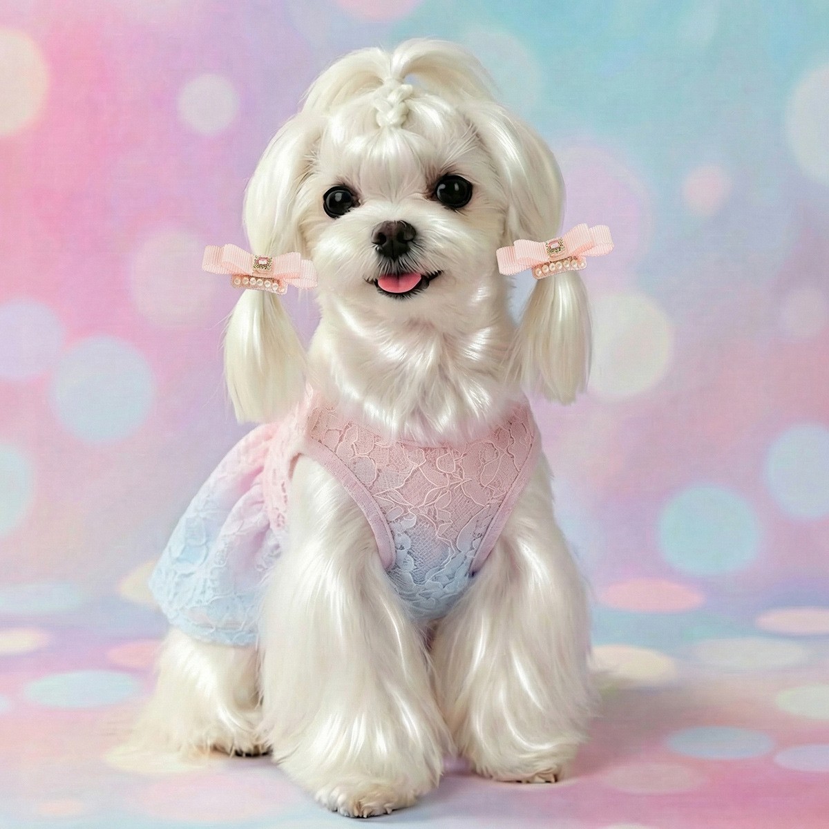 宠物饰品小狗狗BB夹约克夏马尔济斯碎发夹高级感宠物发夹集合图3