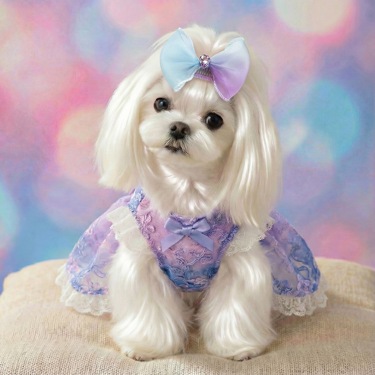 宠物饰品小狗狗BB夹约克夏马尔济斯碎发夹高级感宠物发夹集合图4