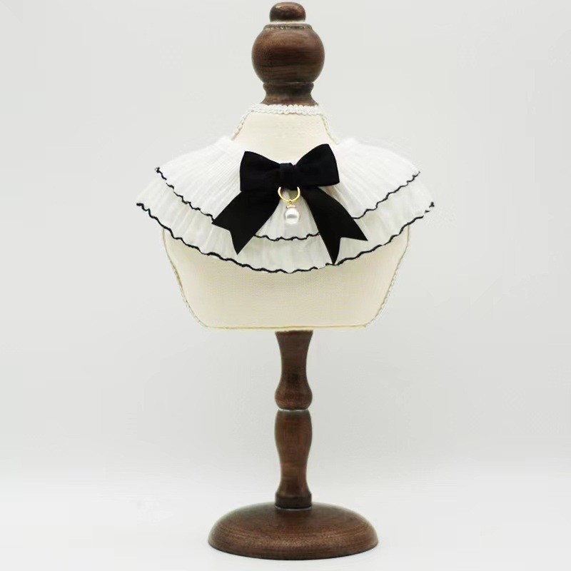 猫咪狗狗口水巾宠物围脖围领ins风领结拍照可爱饰品蕾丝围兜道具图2