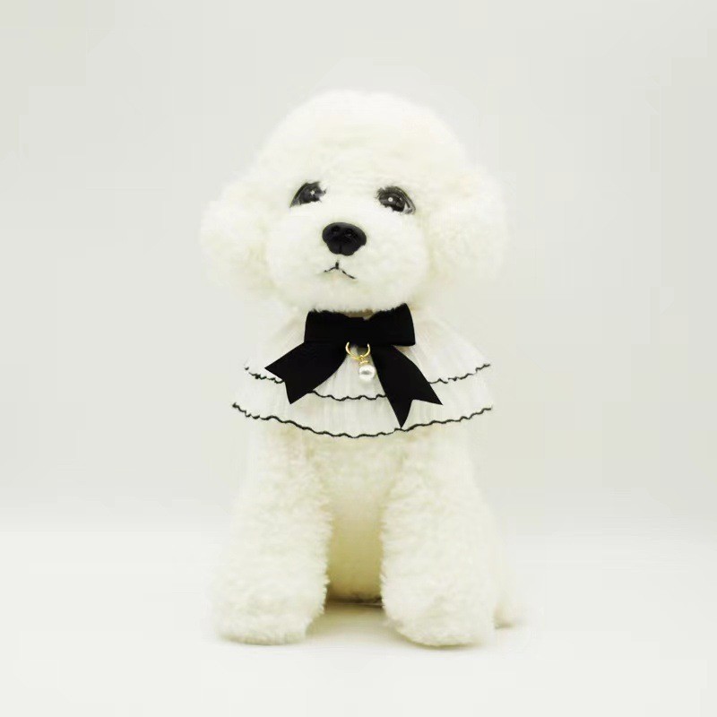 猫咪狗狗口水巾宠物围脖围领ins风领结拍照可爱饰品蕾丝围兜道具图4