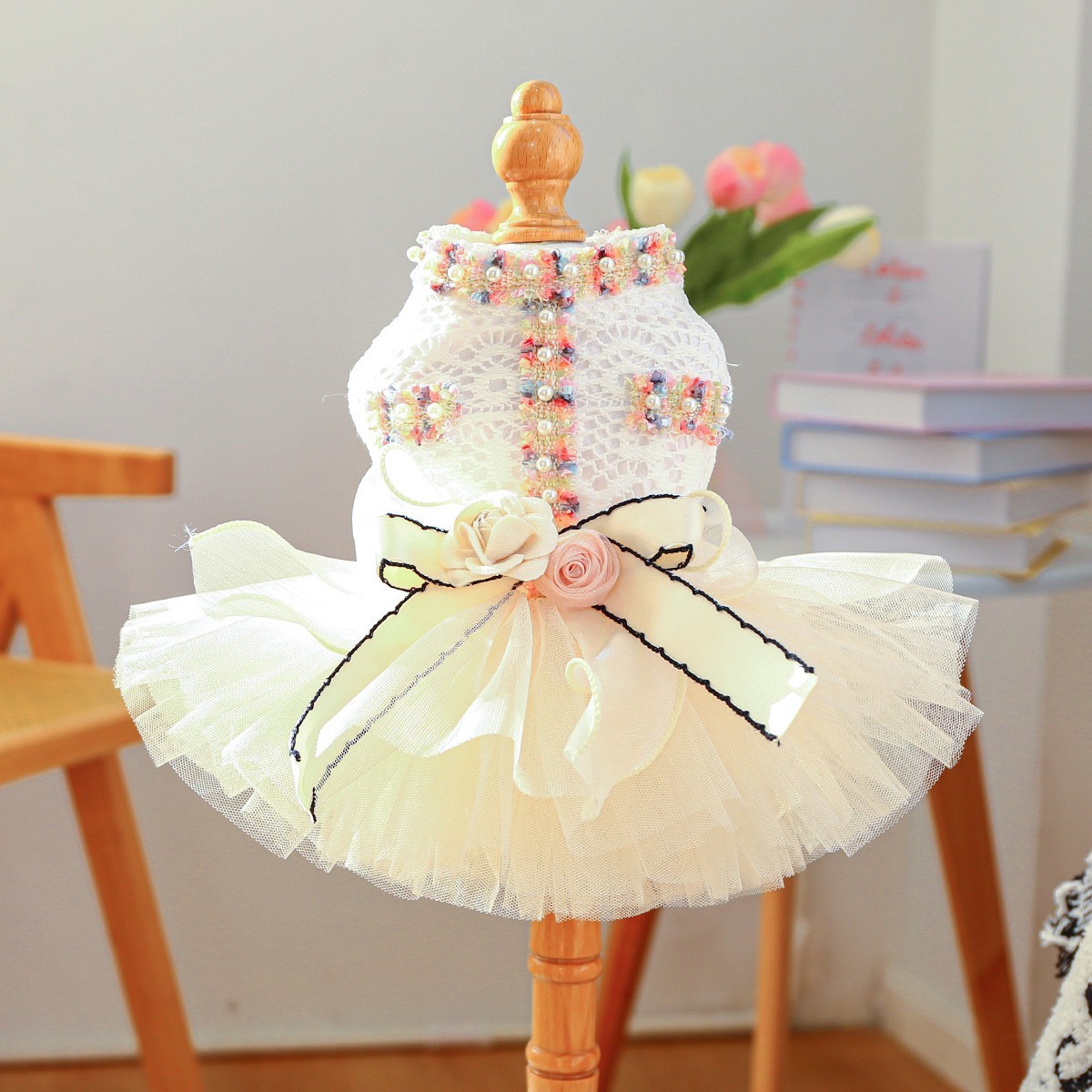 中小型犬衣服宠物用品宠物狗衣服立体花朵香风裙图3