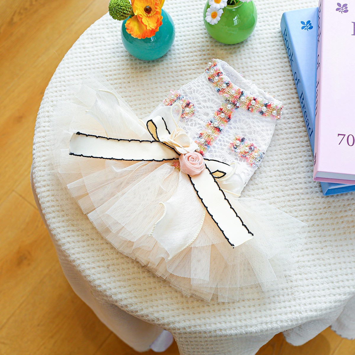 中小型犬衣服宠物用品宠物狗衣服立体花朵香风裙图5