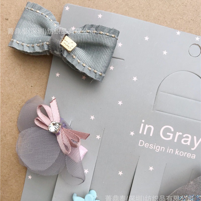 新款小清新宠物配饰韩版头花九件套泰迪比熊柔软头绳发夹狗狗头花图5