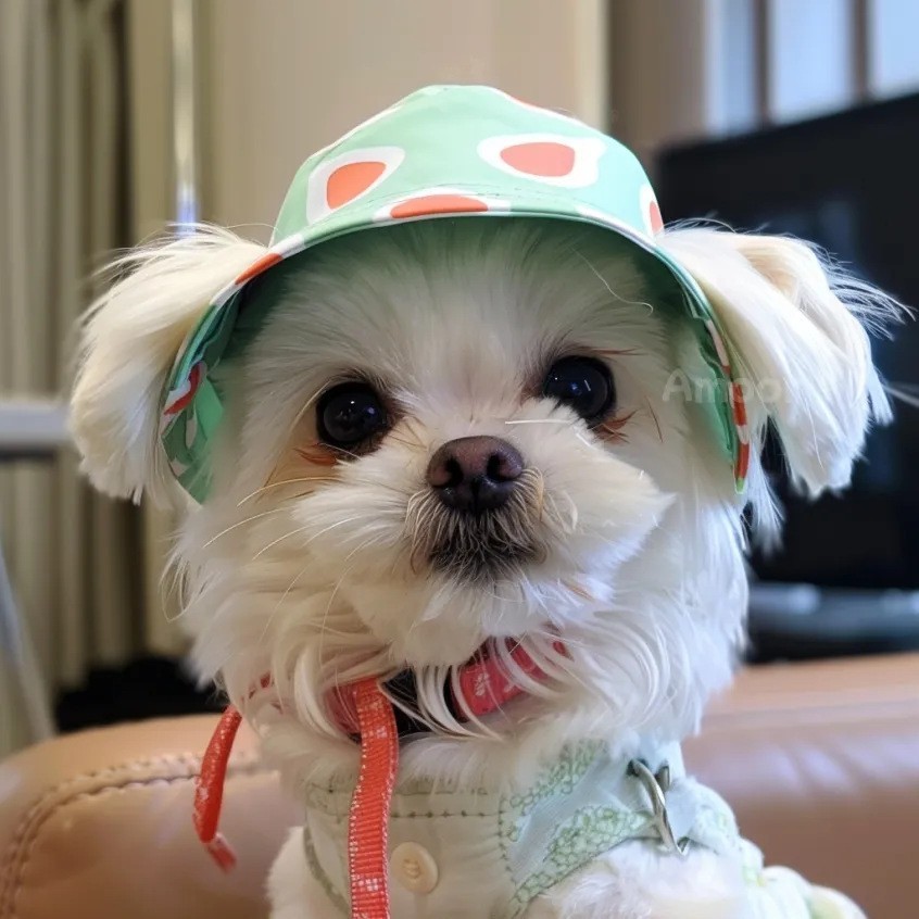 宠物用品宠物帽子宠物狗可爱露耳朵防脱落可调节盆帽小狗帽猫咪帽图2