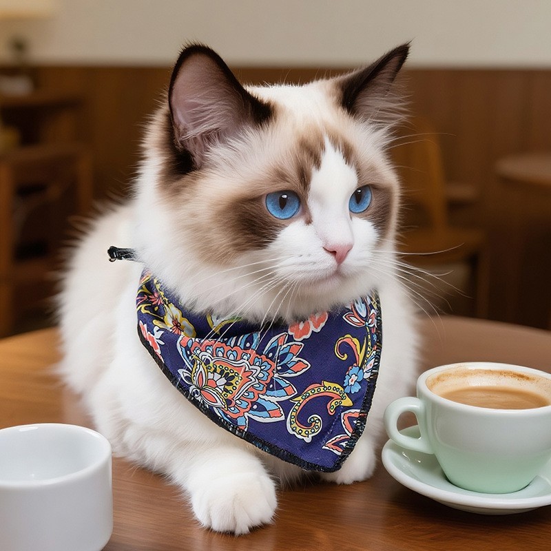 跨境猫咪牛仔帽围巾套装宠物帽迷你西部牛仔帽牛仔装饰小猫狗帽子图4