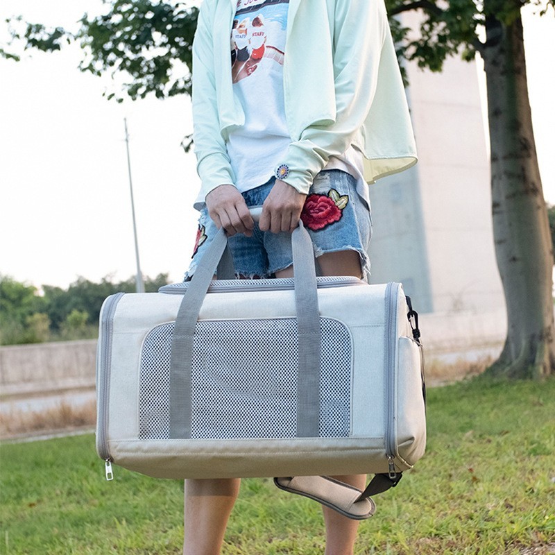 定制猫包外出包便携透气可折叠车载宠物手提包猫咪户外出行手提袋图2