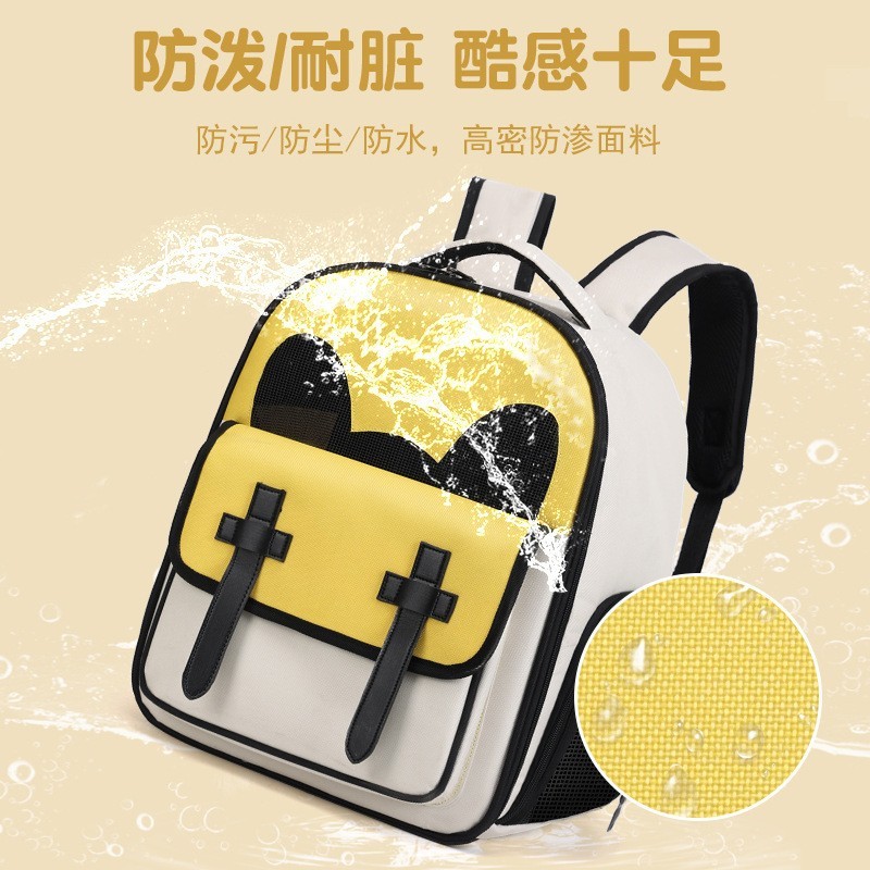 厂家猫包外出包便携透气可折叠小型狗包双肩猫咪背包户外宠物包包图2