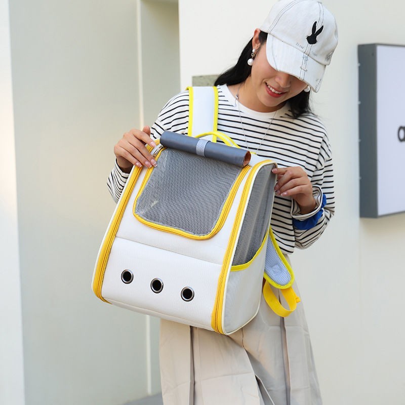 宠物包猫包外出便携可折叠透气大容量猫笼子中小犬防水双肩背狗包图2