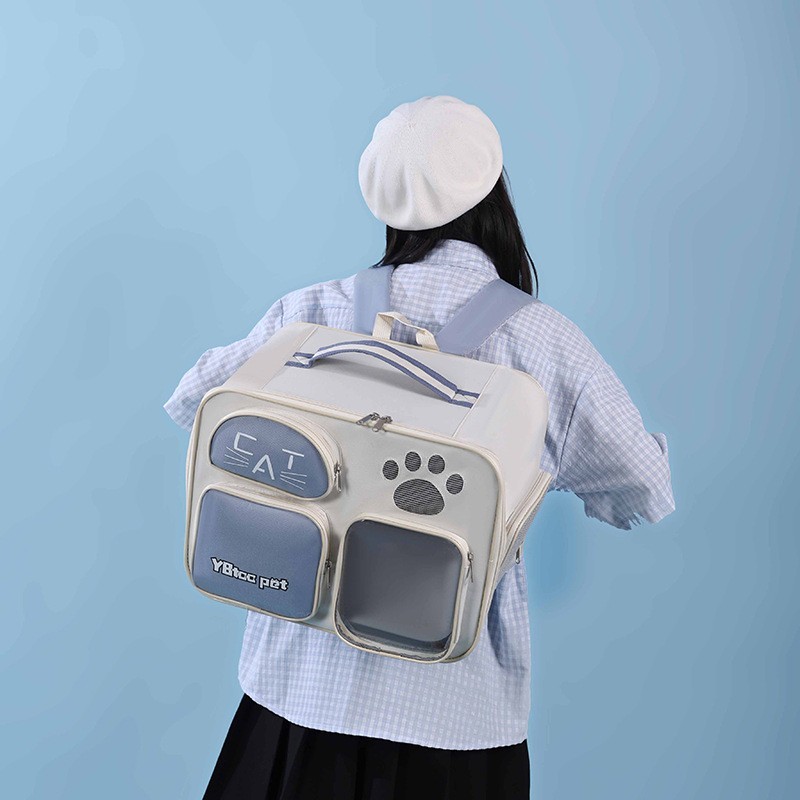 猫包便携包定制宠物包单肩斜挎包狗狗牵引绳可折叠印刷logo狗包图4