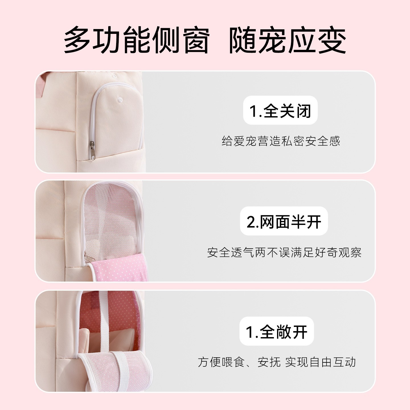 猫包外出便携小狗狗外出包背包猫咪包斜挎单肩包宠物狗包图2