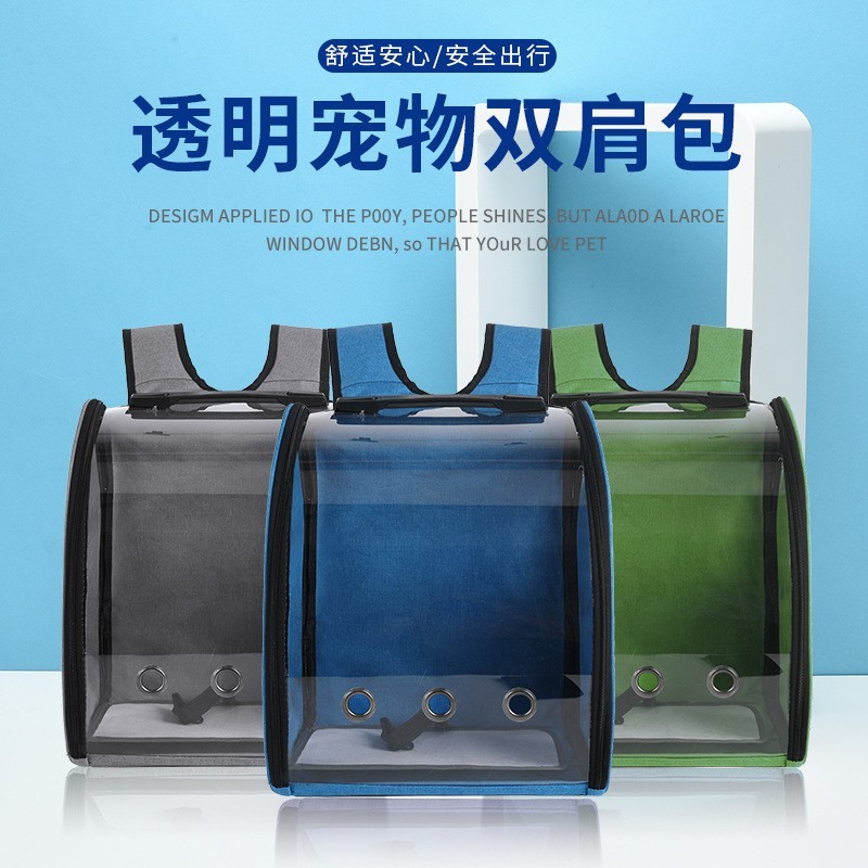 新款猫包大容量宠物背包外出便携手提透明太空舱宠物包透气双肩包图2