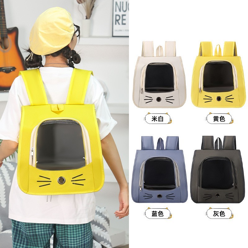 外出便携猫咪双肩背包可爱小型犬双肩包大容量宠物背包猫包图2