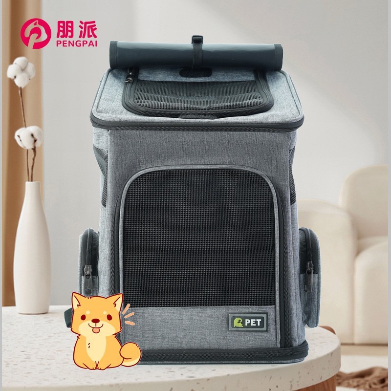 跨境订制新款猫包双肩外出便携宠物包亚马逊大容量猫手提宠物用品图2