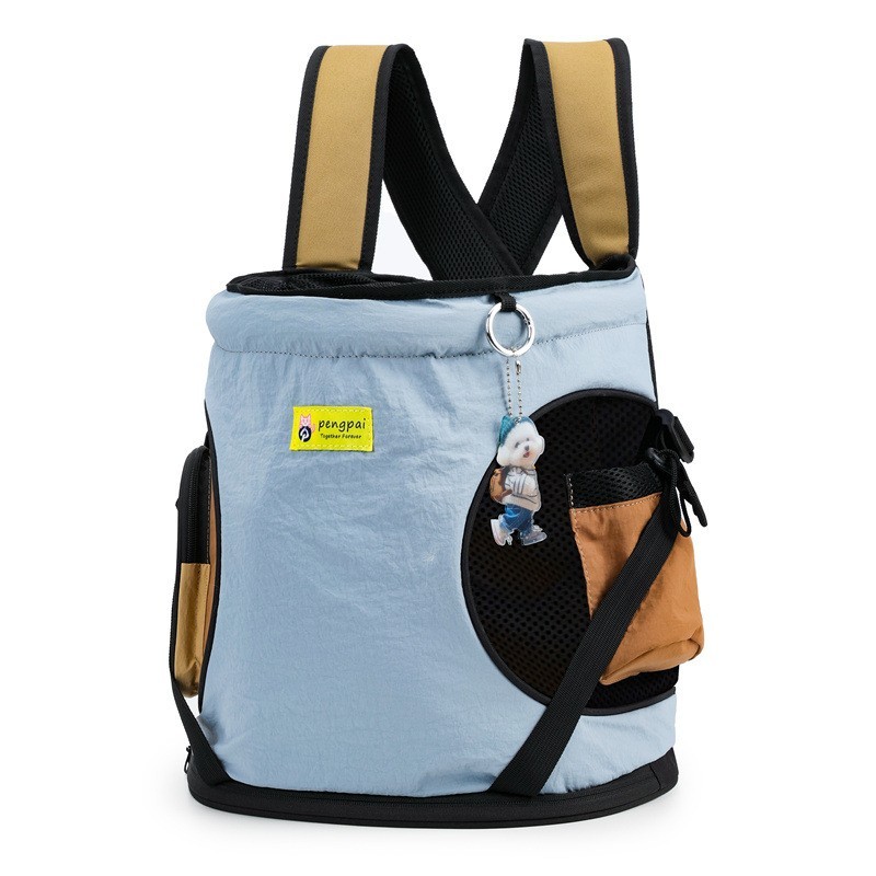 时尚宠物外出托特前置透气尼龙猫包出门猫洗澡便携双肩猫背包定制图5