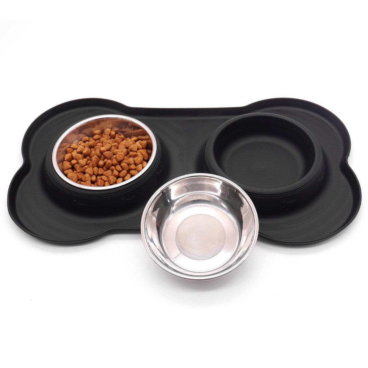 不锈钢宠物碗双碗2用狗盆狗碗防打翻防溢出狗狗饭碗猫狗食具狗盘图4