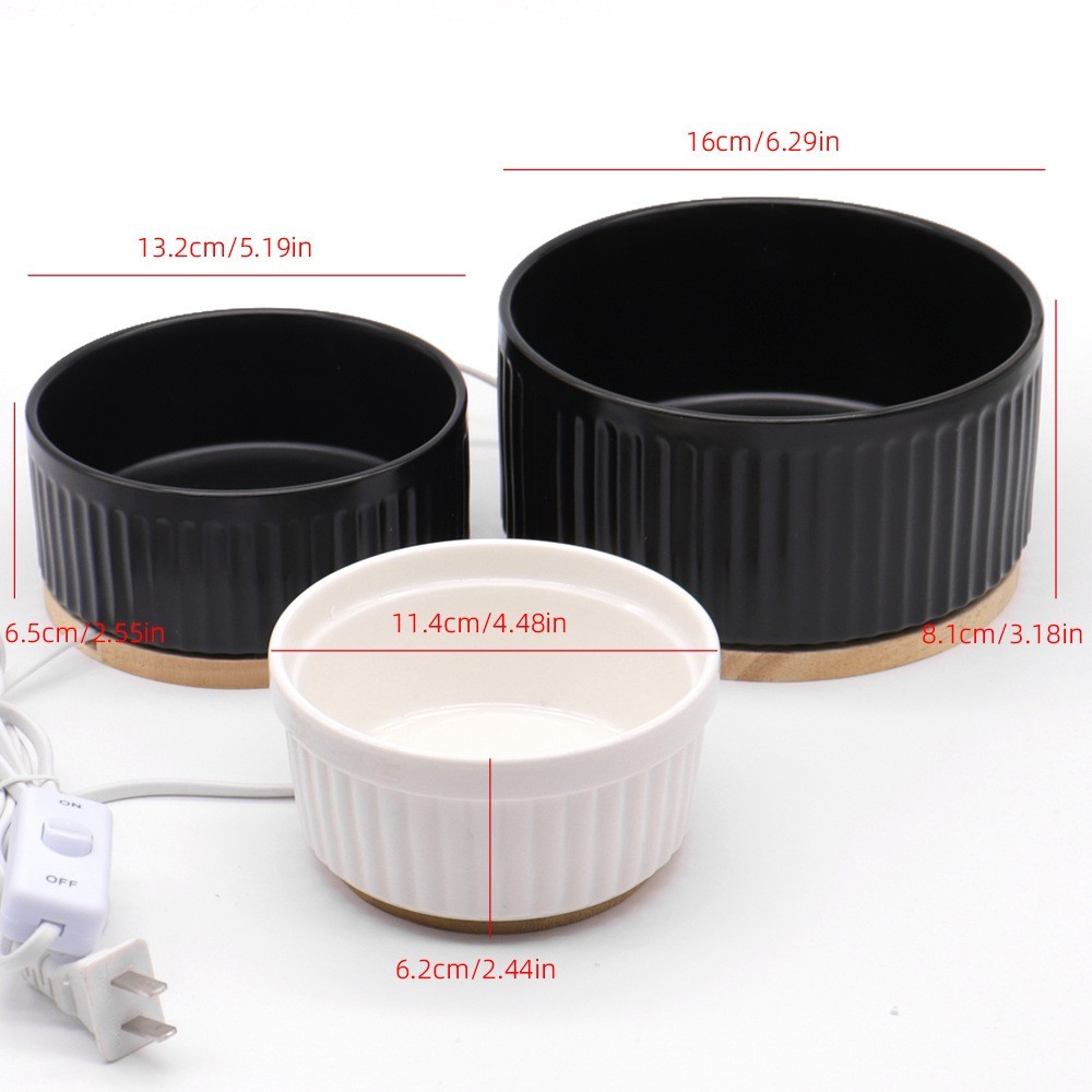 猫咪恒温水碗陶瓷加热猫饮水机狗狗碗防打翻酸奶罐头冬季保温猫碗图5