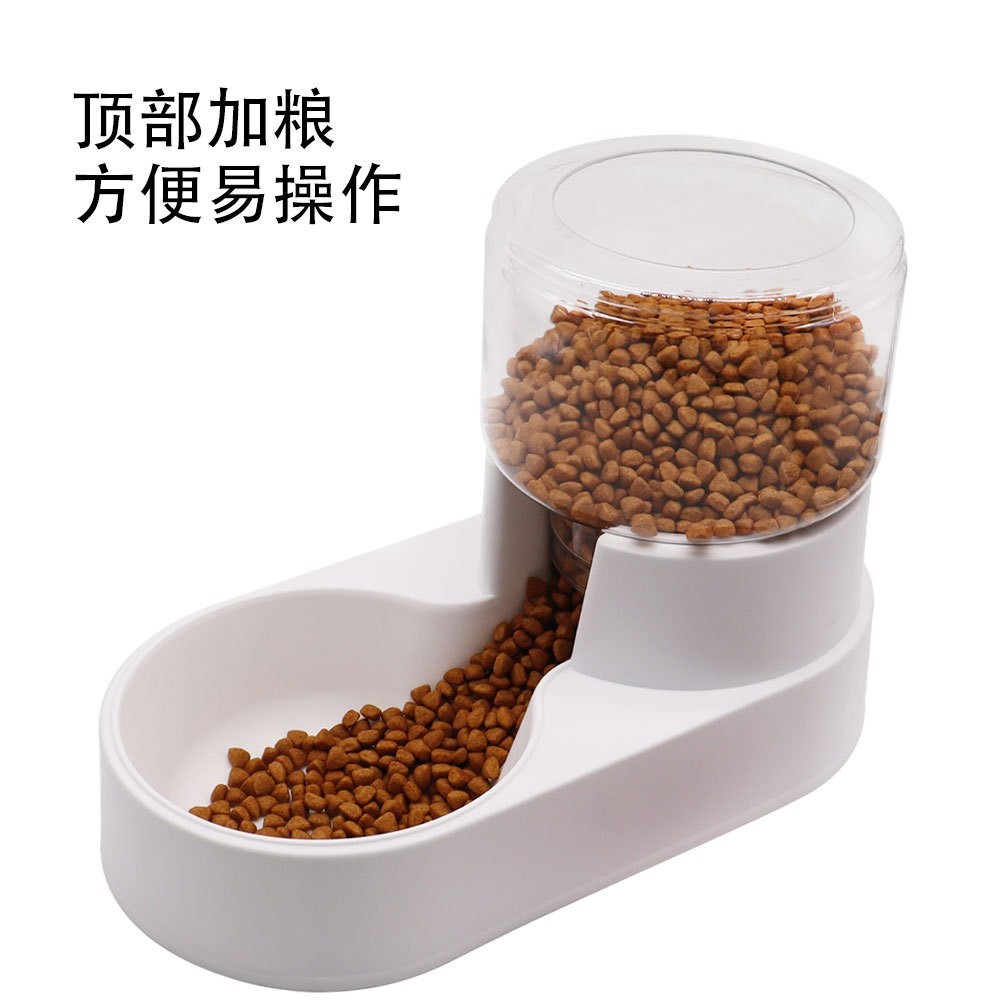 猫碗大容量自动喂食器猫咪水粮宠物喂食器猫喝水自动饮水机狗狗碗图5