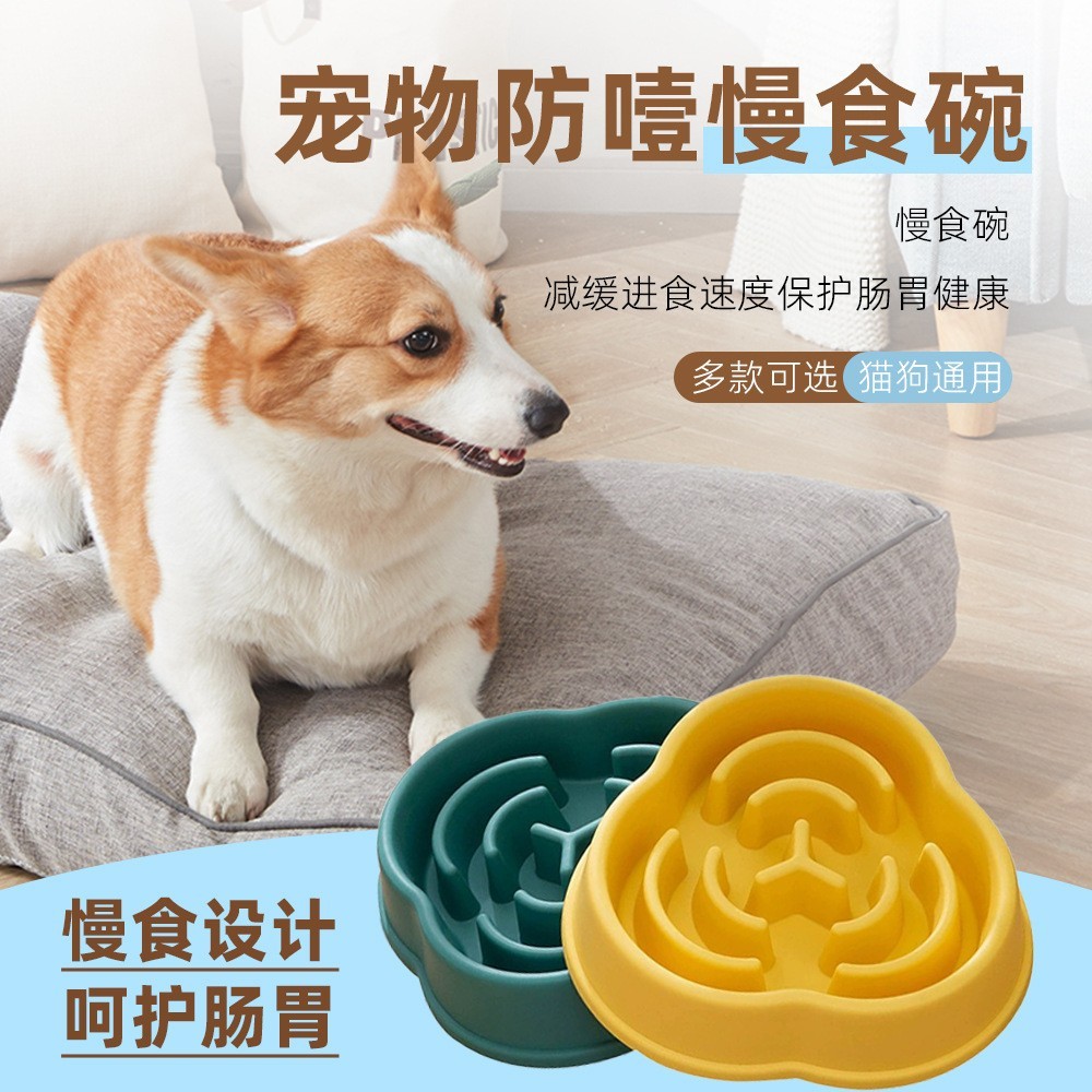 跨境新款狗狗慢食碗防噎碗幼犬小型犬狗粮碗猫碗防噎食盆宠物用品图4