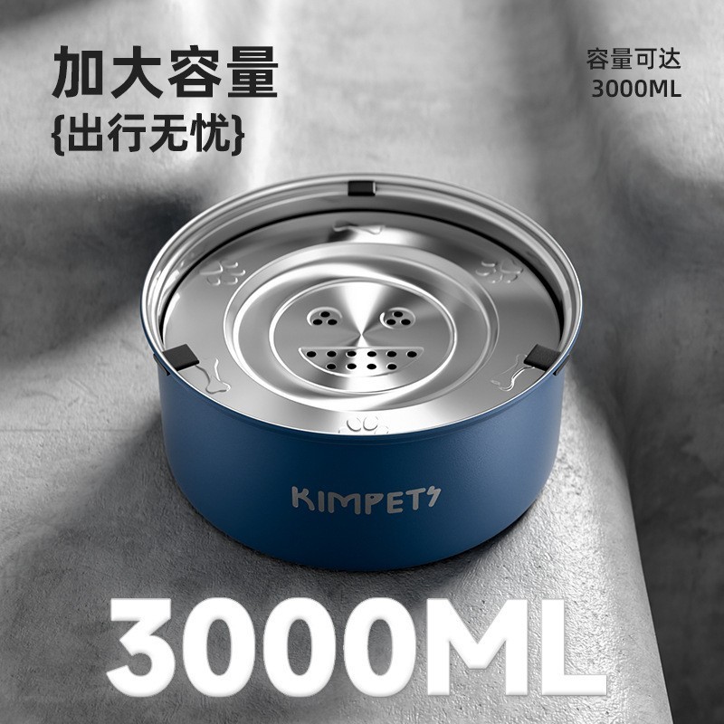 狗狗饮水器喝水不湿嘴宠物饮水机不锈钢悬浮水碗狗盆狗碗加工定制图2