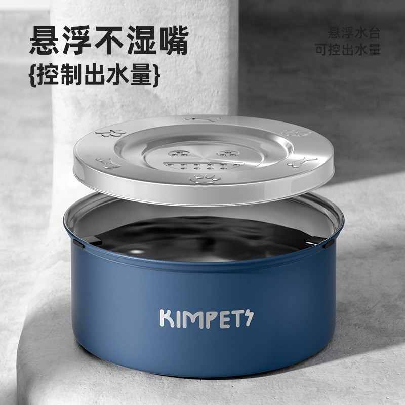 狗狗饮水器喝水不湿嘴宠物饮水机不锈钢悬浮水碗狗盆狗碗加工定制图3