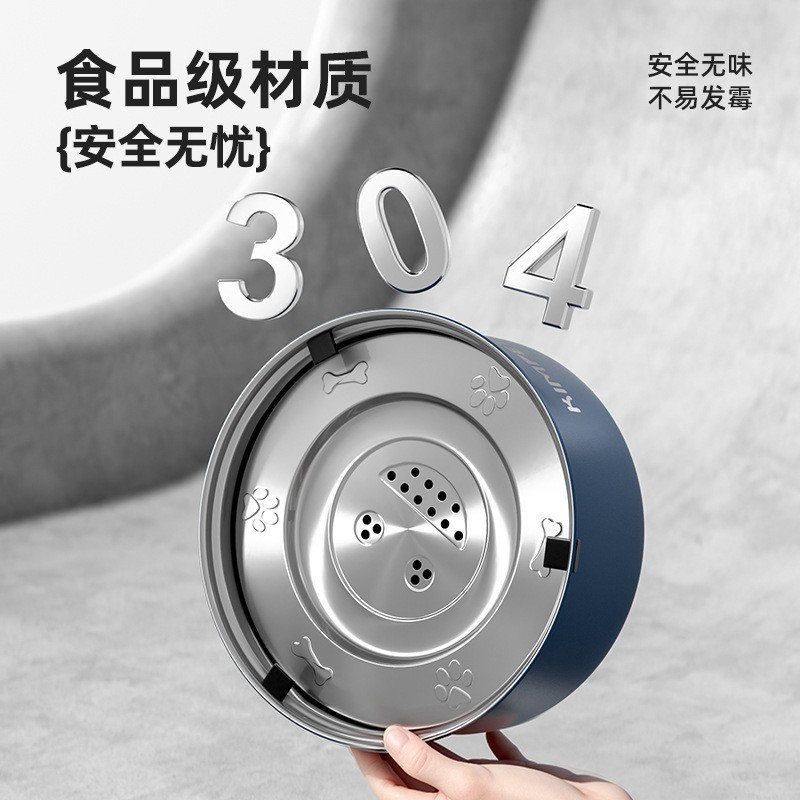 狗狗饮水器喝水不湿嘴宠物饮水机不锈钢悬浮水碗狗盆狗碗加工定制图4