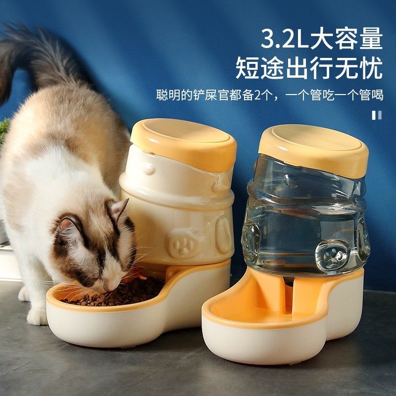 宠物自动喂食器 大容量自动续水饮水器 不湿嘴防打翻猫狗碗可定制图3