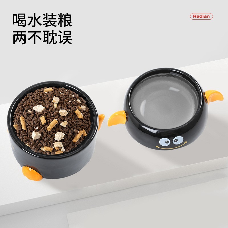 新品宠物碗卡通陶瓷碗套装狗碗防打翻饮水碗宠物用品图3