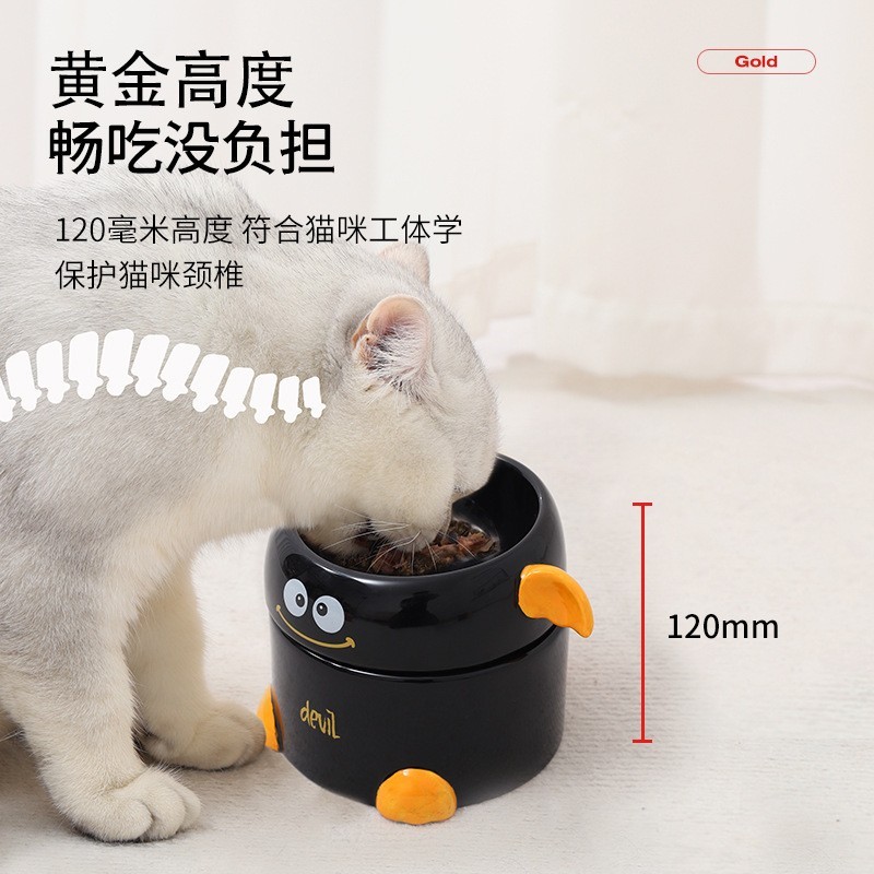 新品宠物碗卡通陶瓷碗套装狗碗防打翻饮水碗宠物用品图4