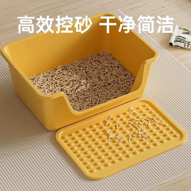宠物用品超大号开放式防外溅猫厕所特大号猫沙盆子半封闭猫砂盆图4