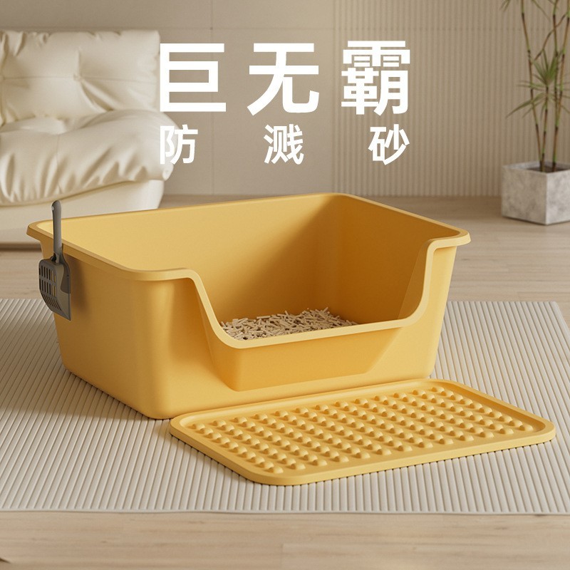 宠物用品超大号开放式防外溅猫厕所特大号猫沙盆子半封闭猫砂盆图2