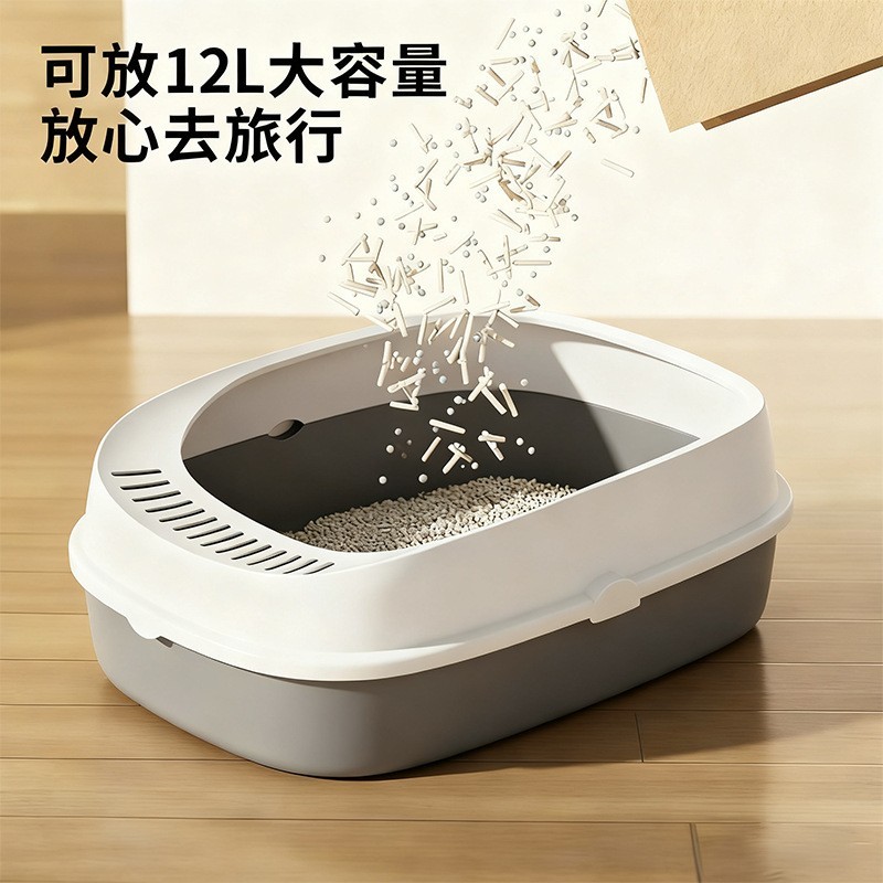 猫砂盆超大号全半封闭式猫厕所防外溅猫砂盘猫沙盆子屎盆猫咪用品图3