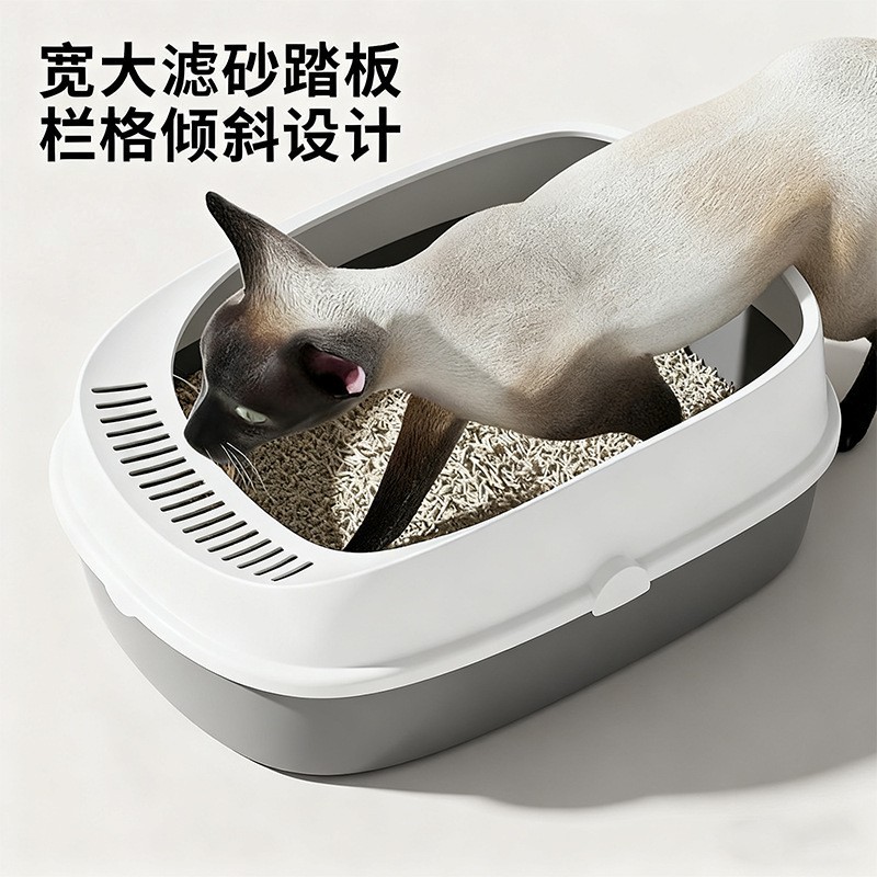 猫砂盆超大号全半封闭式猫厕所防外溅猫砂盘猫沙盆子屎盆猫咪用品图4