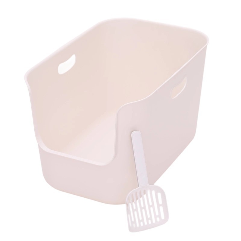 猫砂盆开放式超大号加高防外溅带砂防臭屎盆幼猫半封闭巨型猫厕所图5