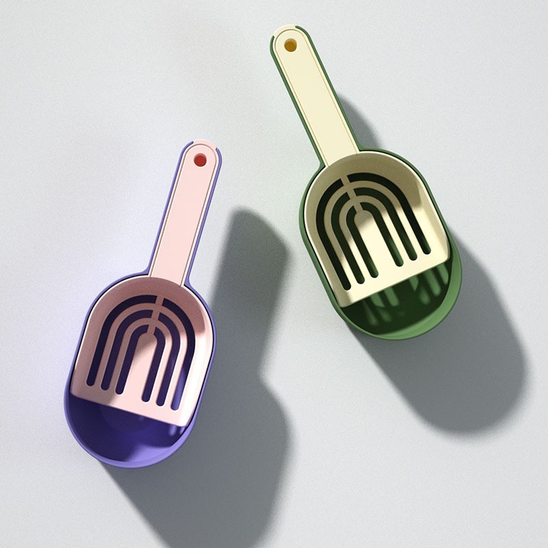 跨境亚马逊新款多功能豆腐猫砂铲 宠物清洁用品大号猫砂猫屎铲子图2