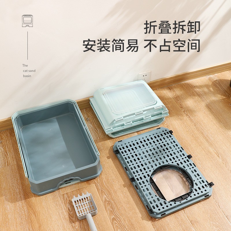 猫砂盆全封闭抽屉顶入式防外溅防带砂特大超大号猫咪用品厕所隔臭图4