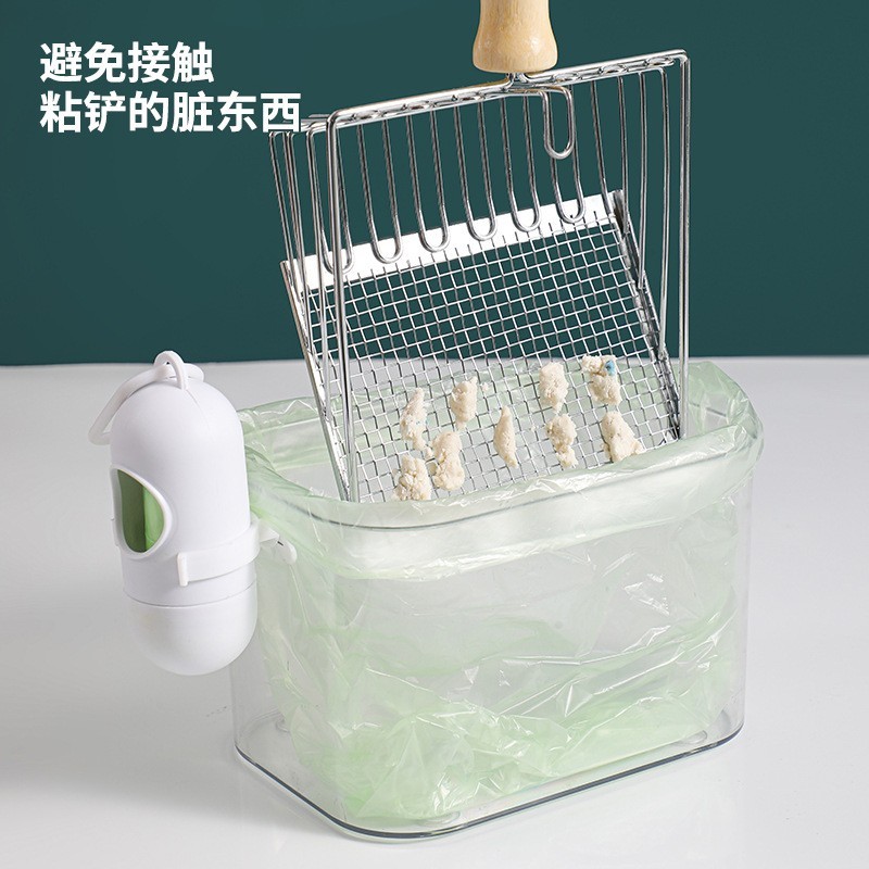拼色猫砂铲底座六代金属猫砂铲置物架收纳盒宠物用品图4