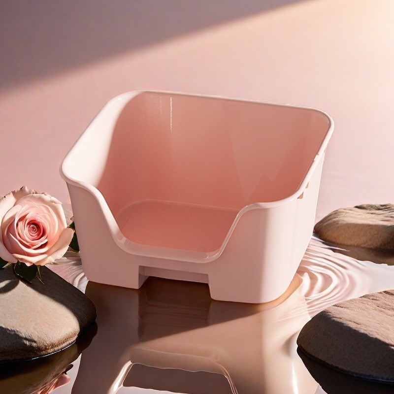 新款幼猫超大号猫砂盆 防外溅一体开放式猫厕所肥猫屎盆猫咪用品图4