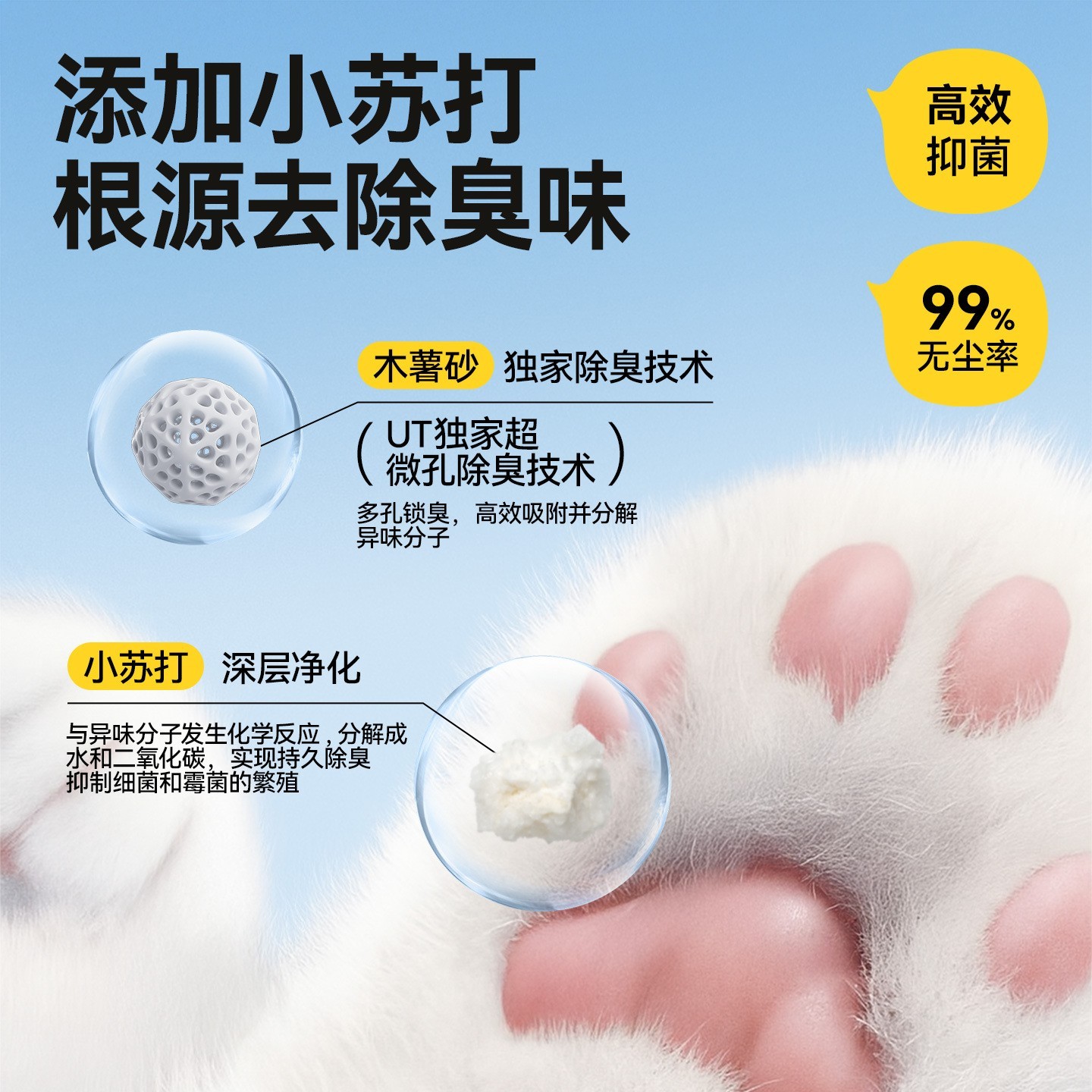 木薯猫砂大袋超强除臭植物砂豆腐猫砂猫咪清洁用品混合砂无尘猫砂图2